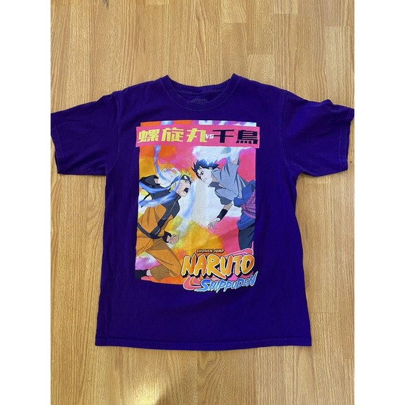 Naruto Shippuden Rasengan vs Chidori Purple T shirt Mens Size Medium - Picture 7 of 10